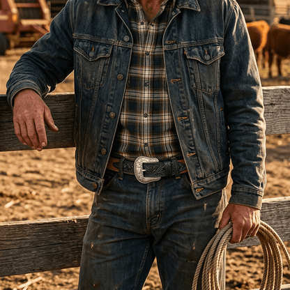 Hand-Tooled Western Billet Belt