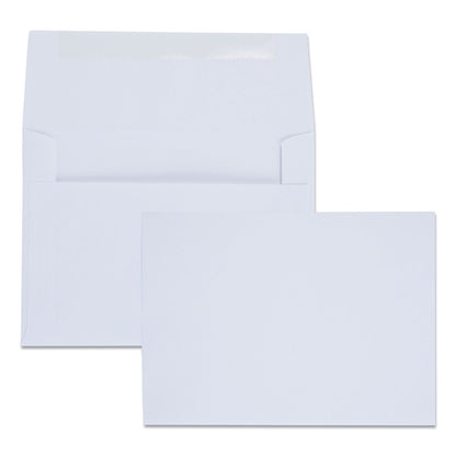 Quality Park Greeting Card/Invitation Envelope, A-6, Square Flap, Gummed Closure, 4.75 x 6.5, White, 100/Box