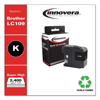 Innovera Remanufactured Black Super High-Yield, Replacement for LC109BK, 2,400 Page-Yield