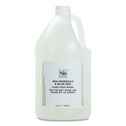 Soapbox Hand Soap, Sea Minerals and Blue Iris, 1 gal Bottle