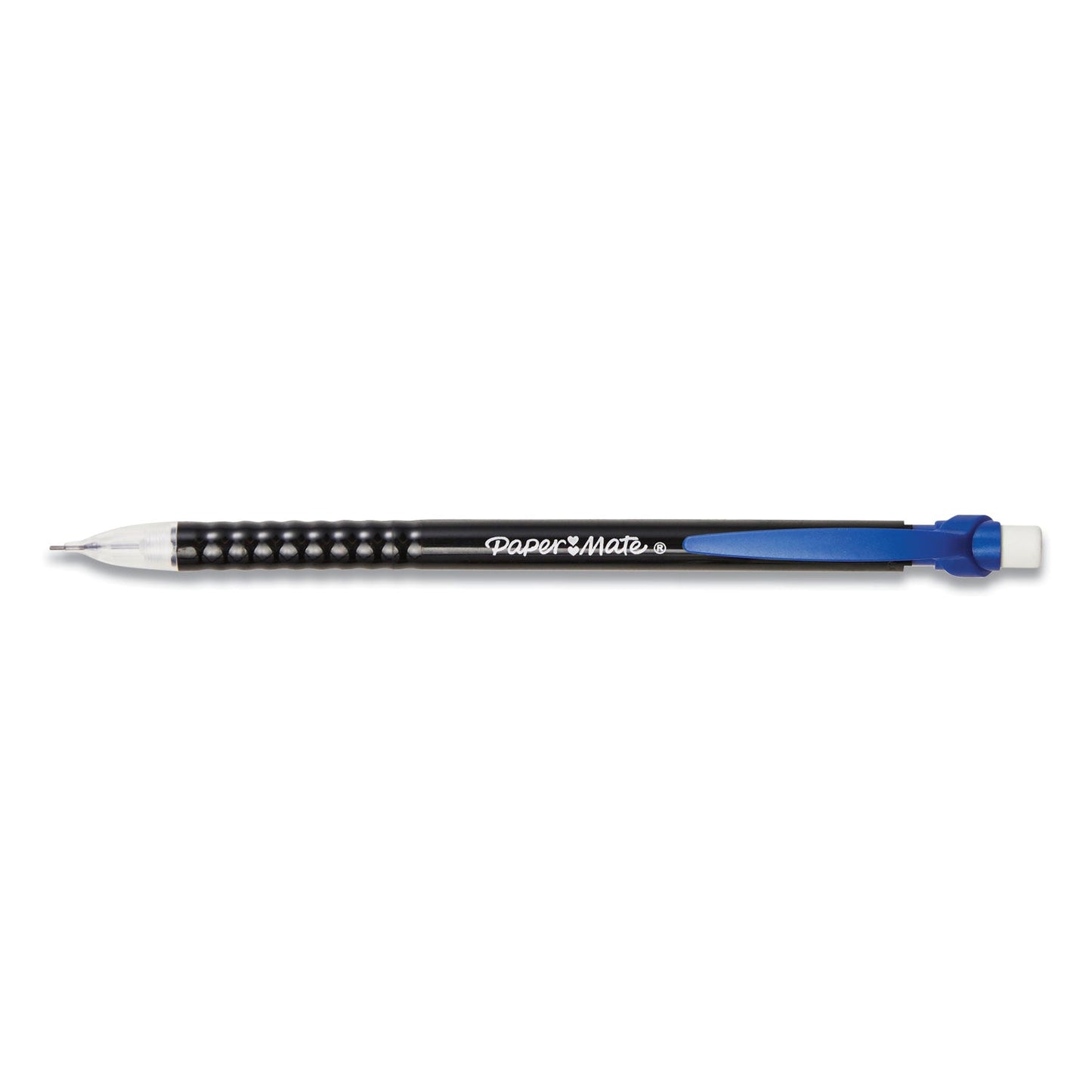 Paper Mate Write Bros Mechanical Pencil, 0.7 mm, HB (#2), Black Lead, Black Barrel with Assorted Clip Colors, 24/Pack