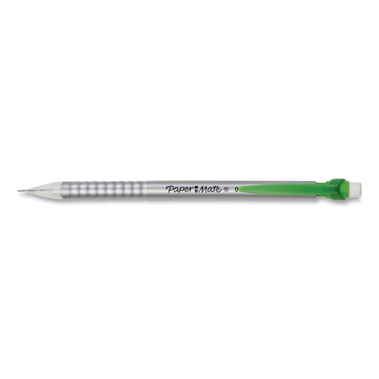 Paper Mate Write Bros Mechanical Pencil, 0.5 mm, HB (#2), Black Lead, Silver Barrel with Assorted Clip Colors, 24/Pack