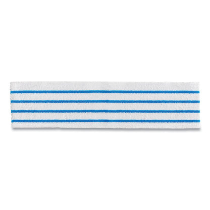 Rubbermaid Disposable Microfiber Pad, 4.75 x 19, White/Blue Stripes, 50/Pack, 3 Packs/Carton