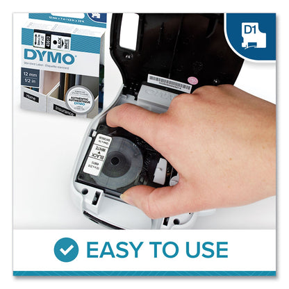 DYMO D1 Durable Labels, 0.5" x 18 ft, Black on White