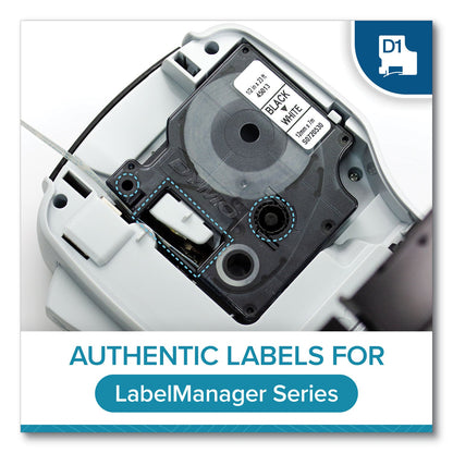 DYMO D1 Durable Labels, 0.5" x 23 ft, White, 4/Pack