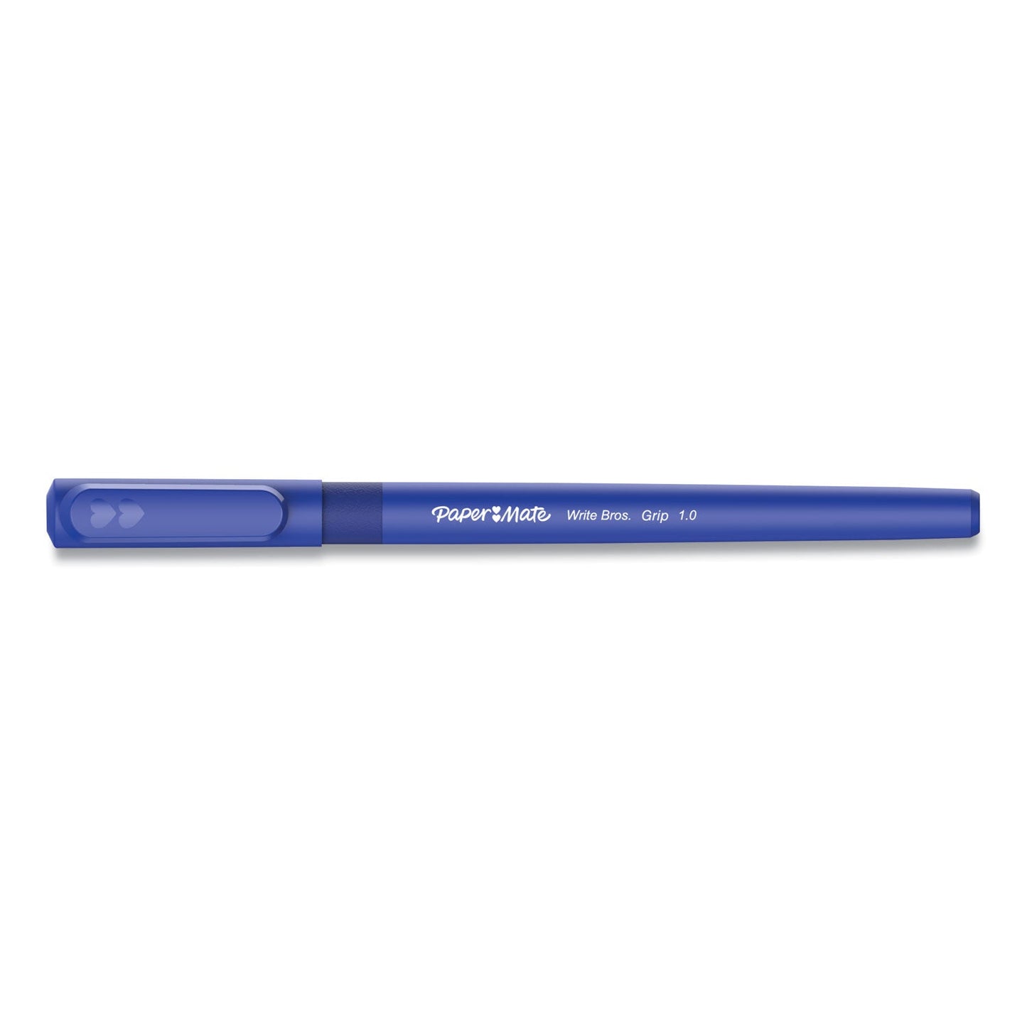 Paper Mate Write Bros. Grip Ballpoint Pen, Stick, Medium 1 mm, Blue Ink, Blue Barrel, Dozen