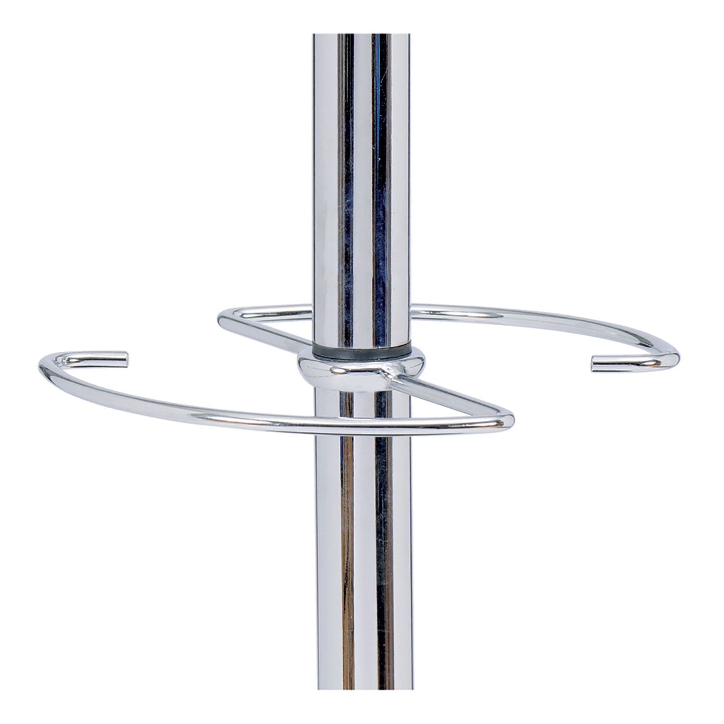Alba Festival Coat Stand with Umbrella Holder, Five Knobs, 14w x 14d x 73.67h, Silver Gray