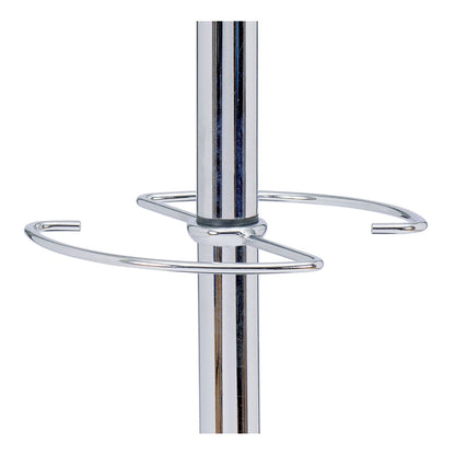 Alba Festival Coat Stand with Umbrella Holder, Five Knobs, 14w x 14d x 73.67h, Silver Gray