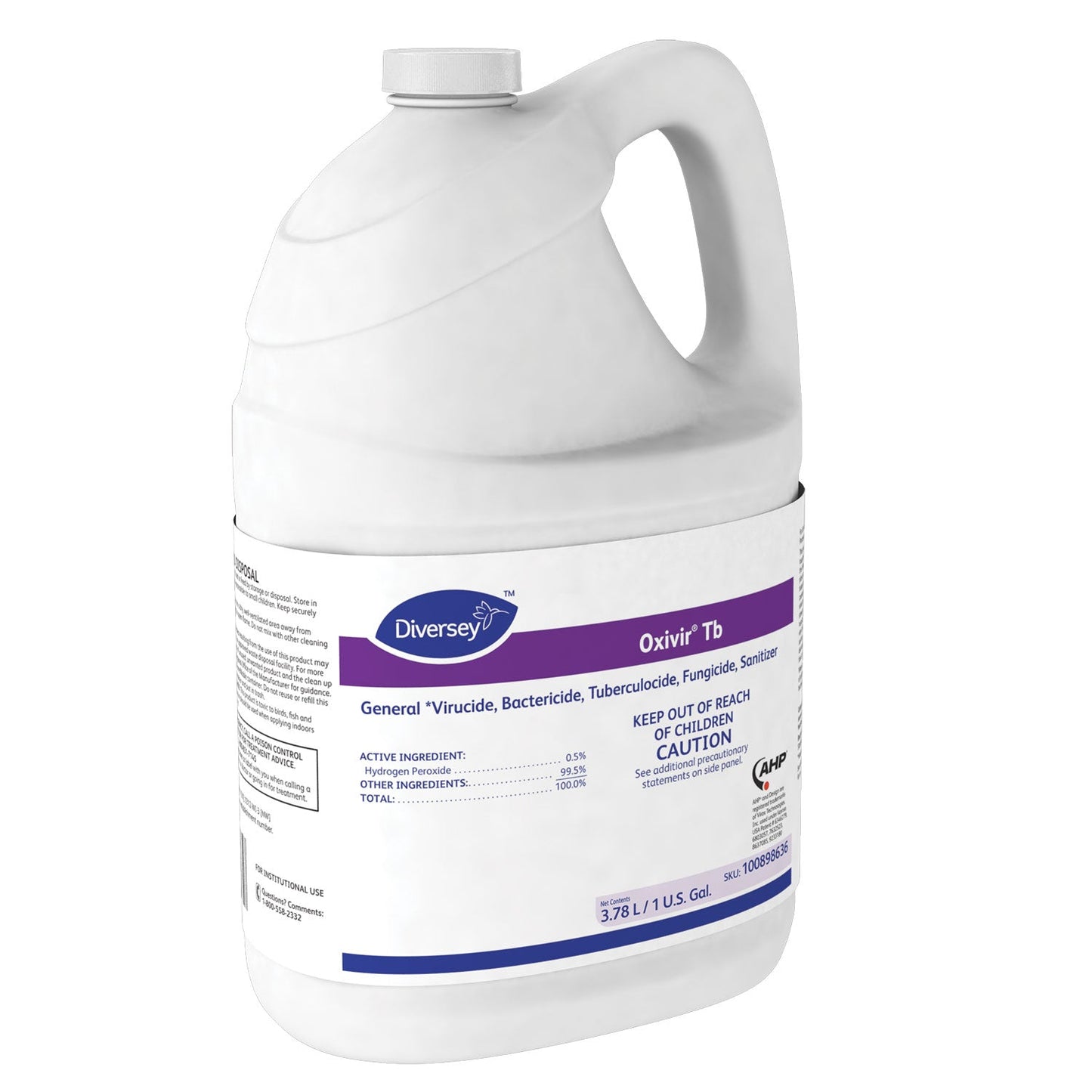 Diversey Oxivir TB, Natural Cherry Almond Scent, 3.78 L Container, 4/Carton