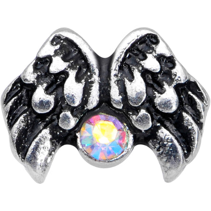 16G 1/4 Aurora Gem Angel Wings Cartilage Tragus Earring