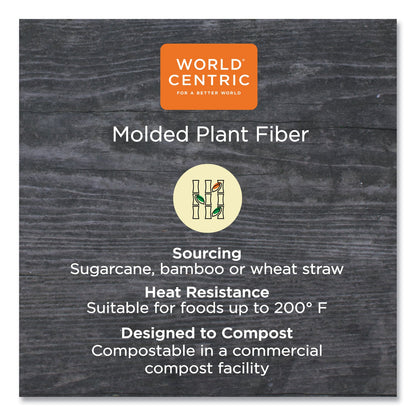 World Centric Fiber Bowls, 24 oz, 7.4" Diameter x 2.3"h, Natural, 500/Carton