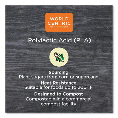 World Centric PLA Clear Cold Cups, 10 oz, Clear, 1,000/Carton