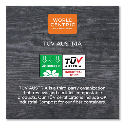 World Centric Fiber Trays, 1-Compartment, 8.3 x 4.9 x 0.7, Natural, Paper, 500/Carton