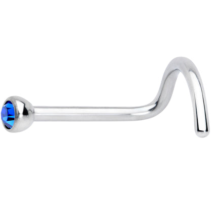 20G Blue 2mm Grade 23 Titanium Press Fit Left Side Nose Screw