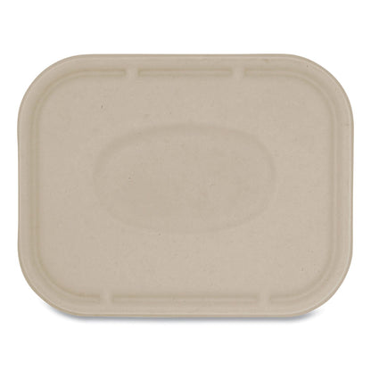 World Centric Fiber Lids for Fiber Containers, 7.8 x 10.1 x 0.5, Natural, Paper, 400/Carton