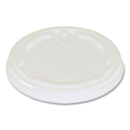 World Centric PLA Lids for Fiber Cups, 3.1" Diameter x 0.4"h, Clear, Plastic, 1,000/Carton