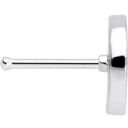 20G 1/4 Clear Black CZ Gem Yin Yang Nose Bone