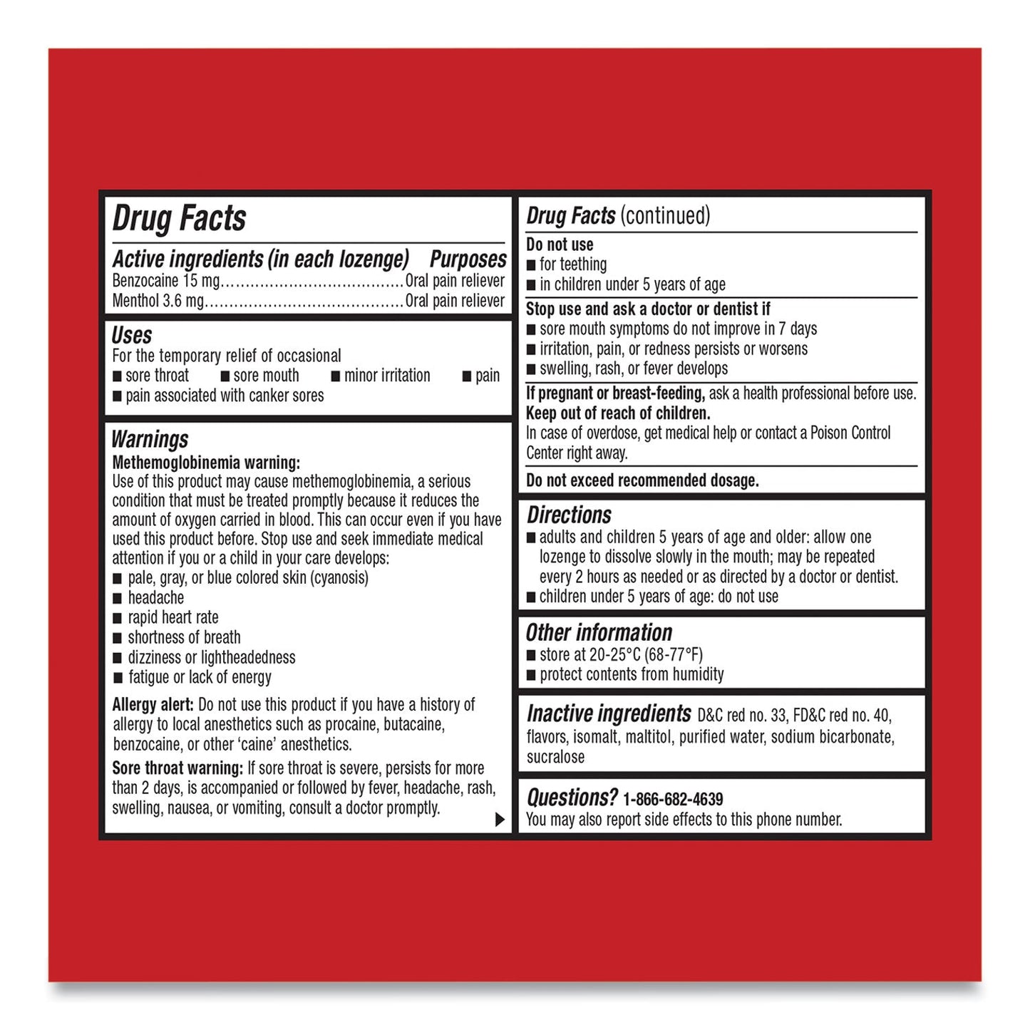 Cepacol Extra Strength Sore Throat Lozenge, Cherry, 16/Box, 24 Boxes/Carton