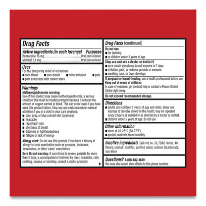 Cepacol Extra Strength Sore Throat Lozenge, Cherry, 16/Box, 24 Boxes/Carton