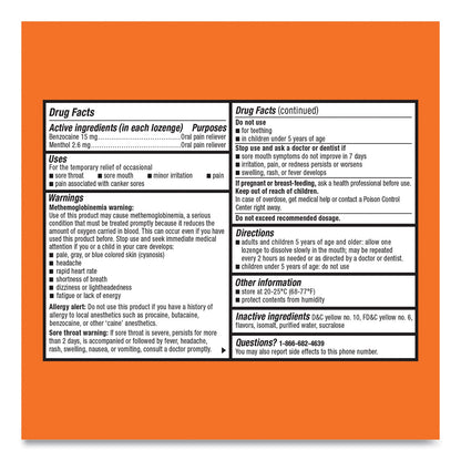 Cepacol Extra Strength Sore Throat Lozenges, Honey Lemon, 16 Lozenges/Box, 24 Box/Carton