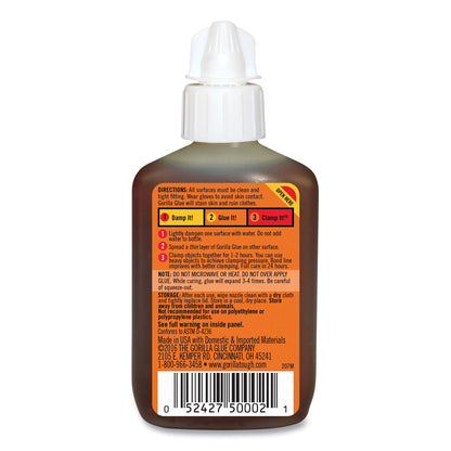 Gorilla Original Formula Glue, 2 oz, Dries Light Brown