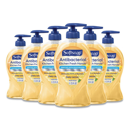Softsoap Antibacterial Hand Soap, Citrus, 11.25 oz Pump Bottle, 6/Carton