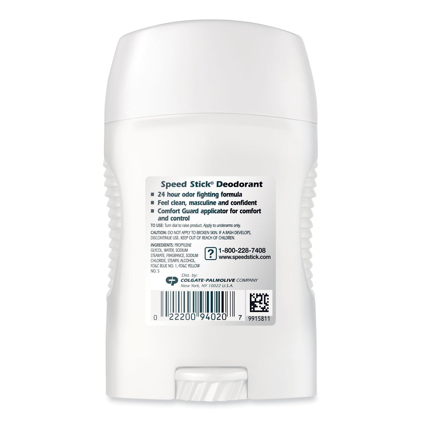 Speed Stick Deodorant, Regular Scent, 1.8 oz, White, 12/Carton