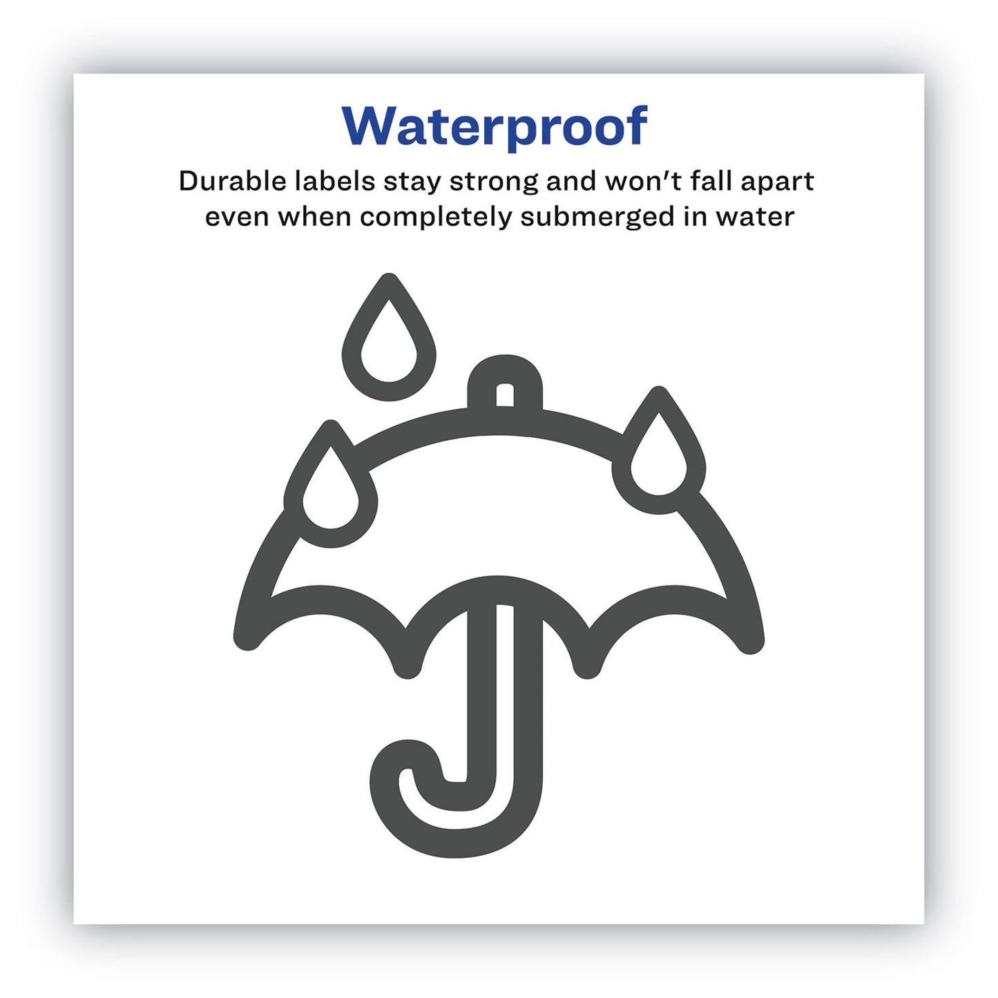 Avery Waterproof Address Labels with TrueBlock and Sure Feed, Laser Printers, 1 x 2.63, White, 30/Sheet, 50 Sheets/Pack