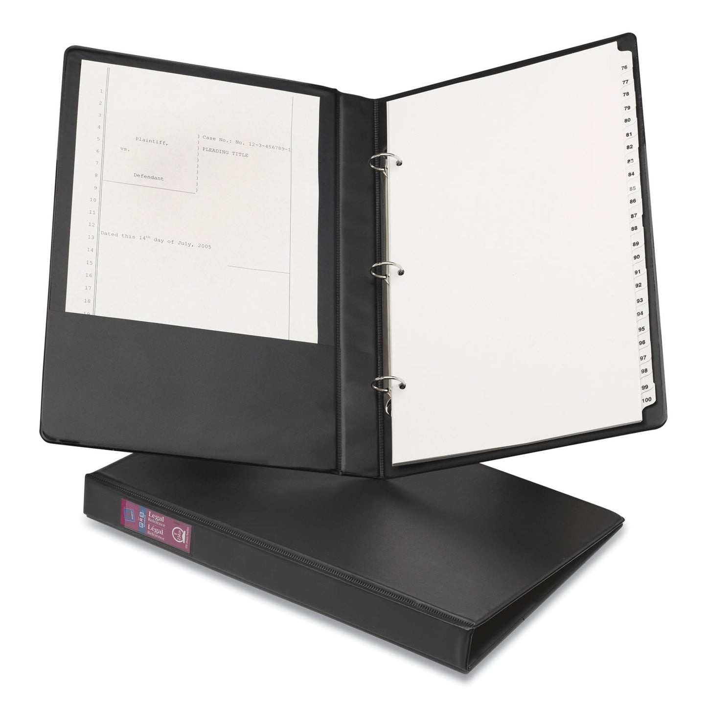Avery Legal Durable Non-View Binder with Round Rings, 3 Rings, 1" Capacity, 14 x 8.5, Black, (6400)
