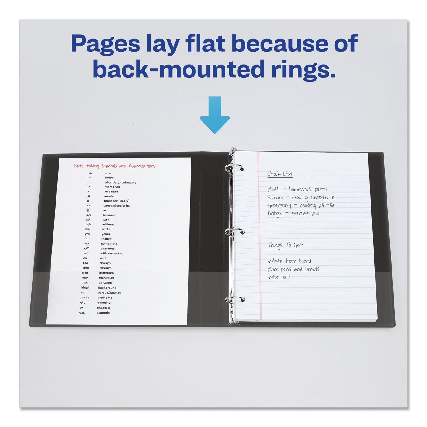 Avery Legal Durable Non-View Binder with Round Rings, 3 Rings, 1" Capacity, 14 x 8.5, Black, (6400)