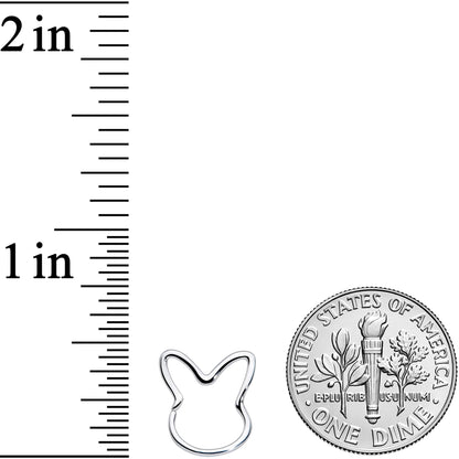 18G 5/16 Easter Bunny Rabbit Closure Ring