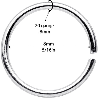 20G 5/16 Seamless Circular Ring Set of 12