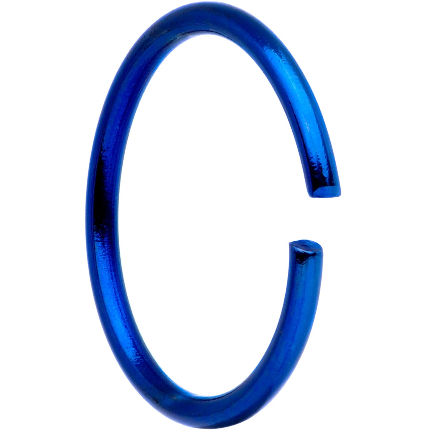 20G 5/16 Blue Anodized Seamless Circular Ring Set of 12