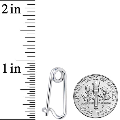 14G Surgical Steel Safety Pin Taper Earring
