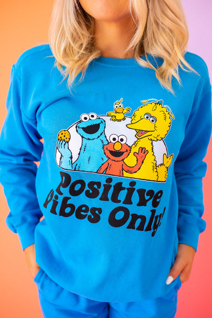 Sesame Sweatshirt Positive Vibes Sweatshirt