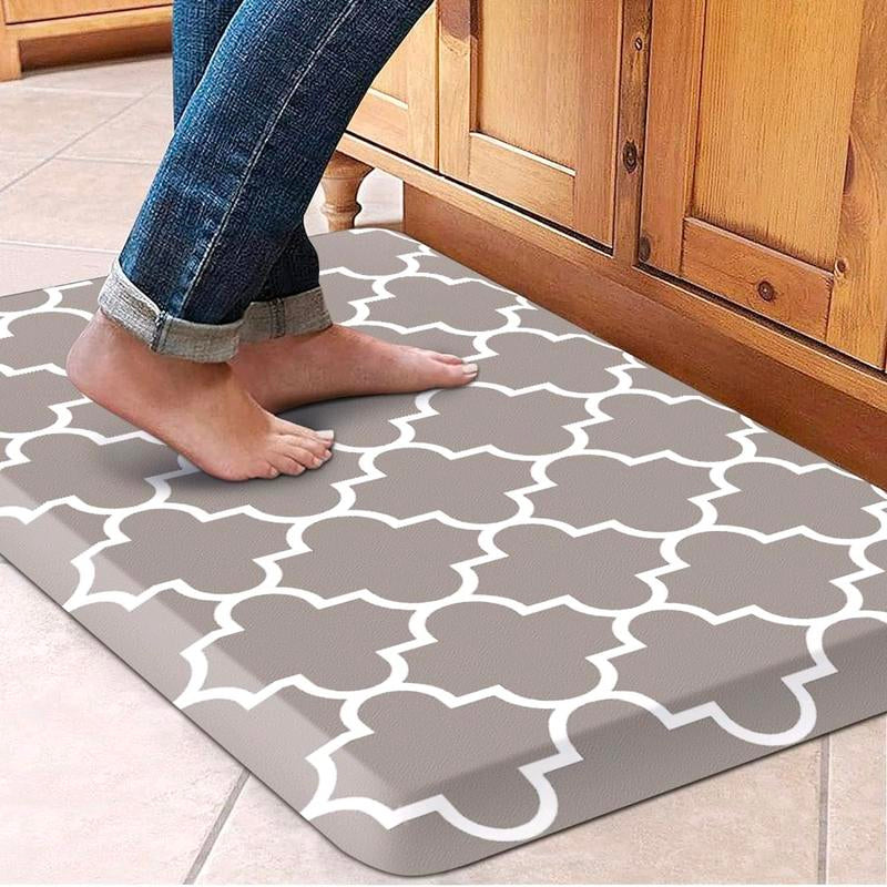 Kitchen Mat Cushioned Anti-Fatigue Kitchen Rug,17.3"X 28",Non Slip Waterproof Kitchen Mats and Rugs Heavy Duty PVC Ergonomic Comfort Mat for Kitchen, Floor Home, Office, Sink, Laundry
