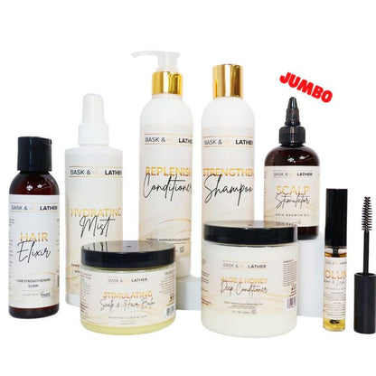 Revitalize Your Hair with the Bask & Lather Ultimate Healthy Hair Care Bundle - Limited Edition!