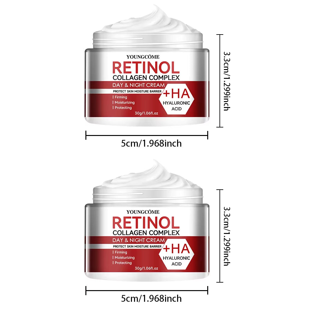 Revitalizing Retinol Collagen Moisturizing Cream for Deep Hydration & Skin Repair - Perfect for Dry, Aging Skin
