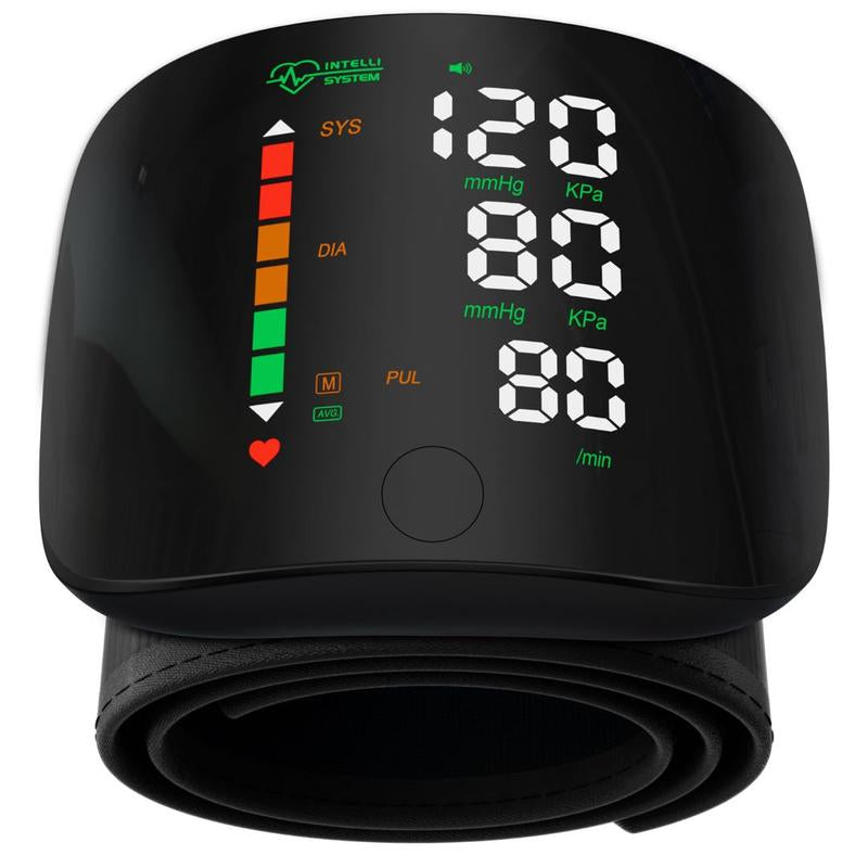 Ziqing Wrist Blood Pressure Monitor Led Display, Touch Screen Wrist Blood Pressure Cuff 99X2 Reading Memory Wrist Bp Monitor with Carrying Case Health Monitoring