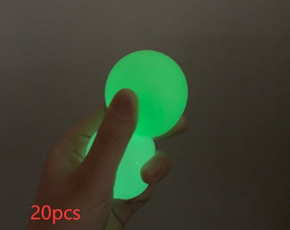 Luminous Sticky Ball Toys Sticky Wall Home Party Games Glow In The Dark Novelty Toys Decompression Squeeze Toy