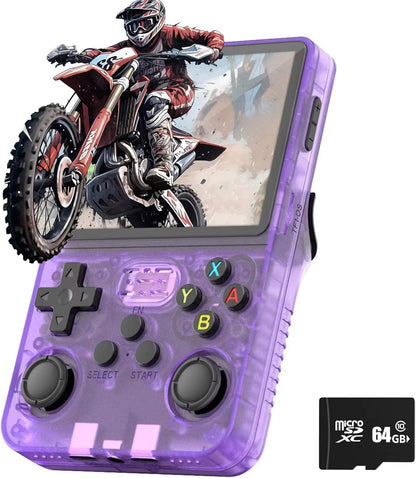 R36S Retro Game Console Handheld Video Arkos 2.0 System 3.5 Inch Single Card Portable Pocket Video Player 64GB 128GB 20000 Games