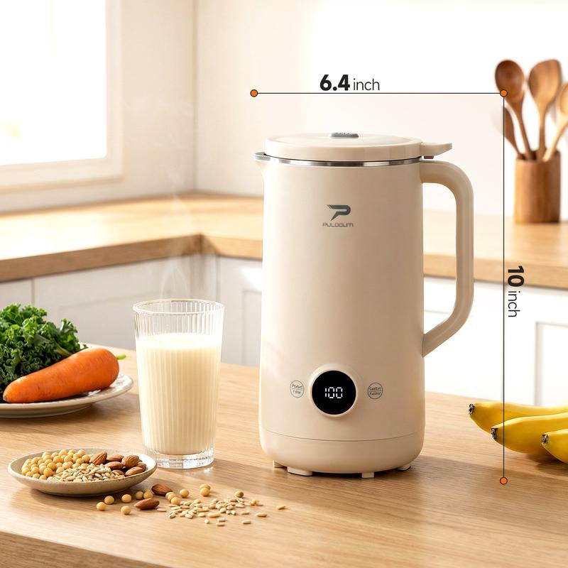 8-In-1 Multifunctional Automatic Nut Milk Machine&Coffee Maker, 27Oz Auto Self-Cleaning, Baby Food, Delay Start, Keep Warm, Boil Water – Stainless Steel, White,Soy Milk Maker for Homemade Almond, Oat, Coconut, Juice, Milkshake, Grains, Creamy Soup,Gifts