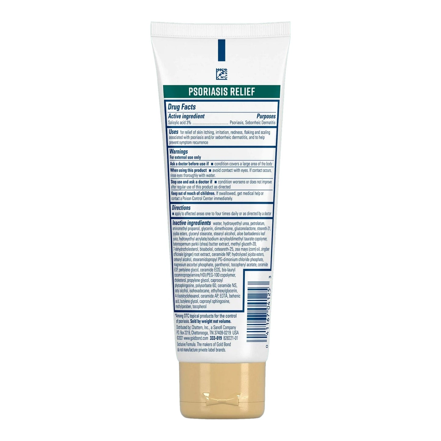 Psoriasis Cream Gold Bond® Psoriasis Relief 4 oz. Tube Unscented Cream 04116704125