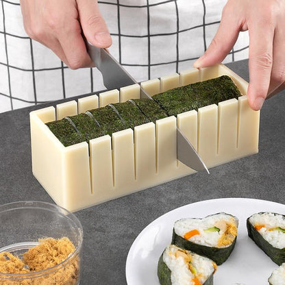 Sushi Mold Household Sushi Tool Set Seaweed Rice Roll Maker Nori Easy Sushi Kit Complete Set for Home Cooking