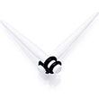 White Matte Acrylic Straight Taper Set 2G to 00G