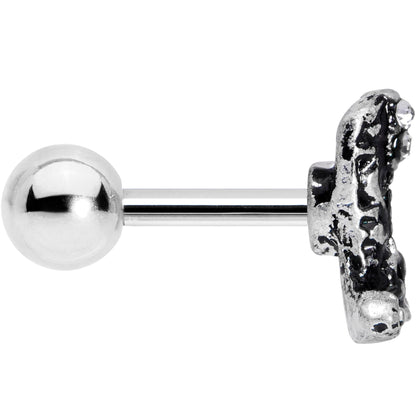 16G 1/4 Clear Gem Cowboy Boot Cartilage Tragus Earring