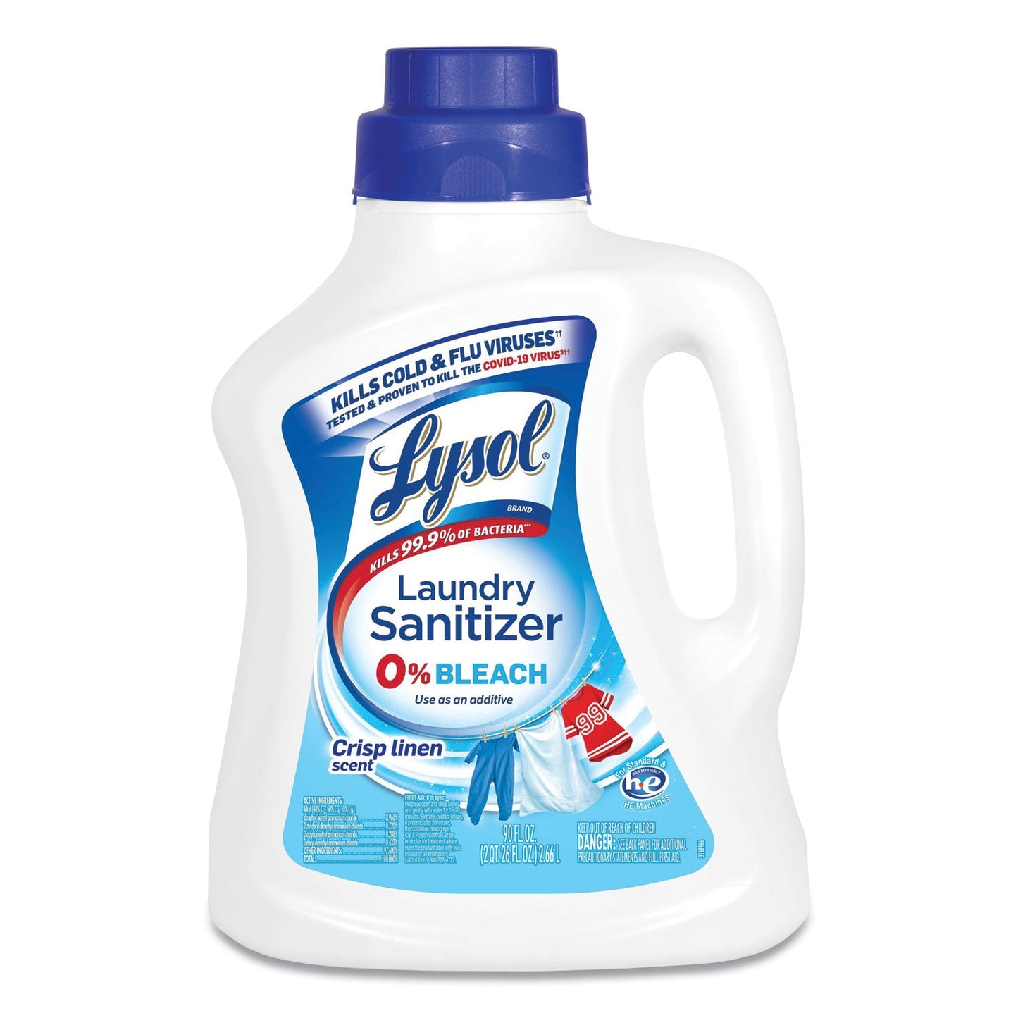 LYSOL Laundry Sanitizer, Liquid, Crisp Linen, 90 oz