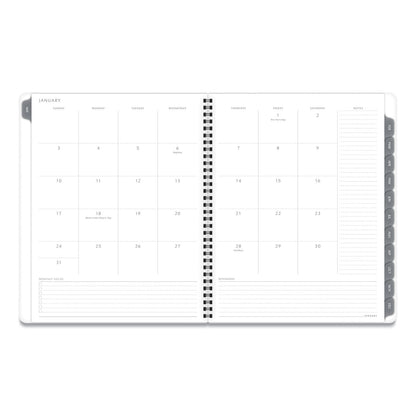 AT-A-GLANCE Elevation Linen Weekly/Monthly Planner, 11 x 8.5, Charcoal Cover, 12-Month (Jan to Dec): 2023