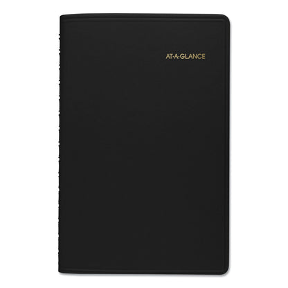 AT-A-GLANCE Daily Appointment Book with 15-Minute Appointments, One Day/Page: Mon to Sun, 8 x 5, Black Cover, 12-Month (Jan to Dec): 2023