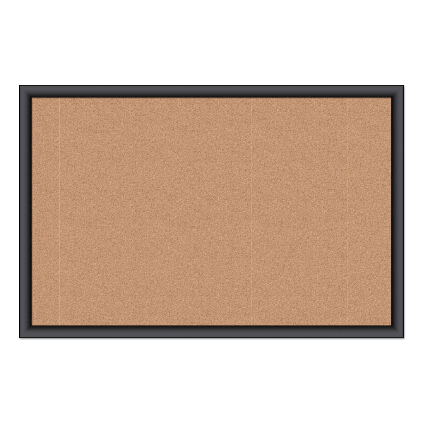 U Brands Cork Bulletin Board, 36 x 24, Natural Surface, Black Frame